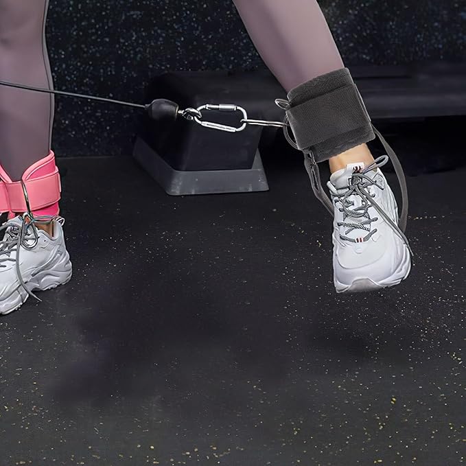 UPKOCH Adjustable Fitness Ankle Strap Cable Machine Attachment 360° Rotatable Ankle Bind Cuff for Strength Training Gym Exercise Equipment