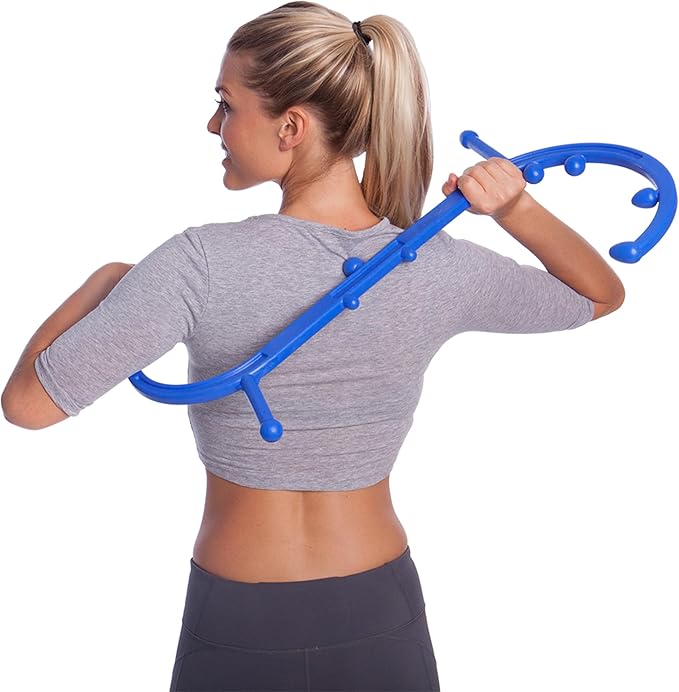 Body Back Buddy Classic USA Made FSA Eligible Handheld Full Body Massage Cane Trigger Point Massage Tool for Deep Tissue Pain Relief - Dual Massage Hooks for Back, Shoulder, Neck. Manual Back Massager