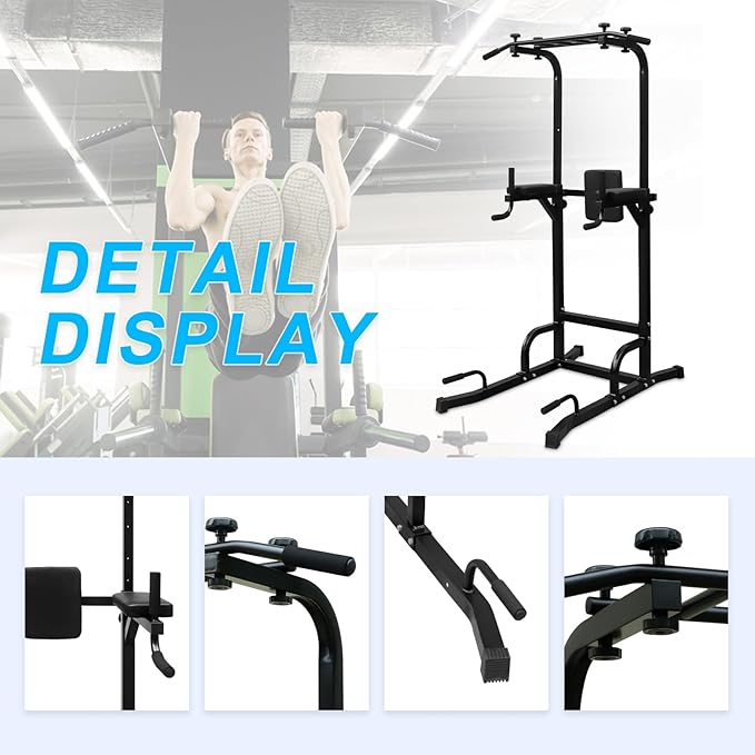 Prime Power Tower Pull Up Bar Workout Dip station for Strength Training, Suitable for Home Gym Fitness