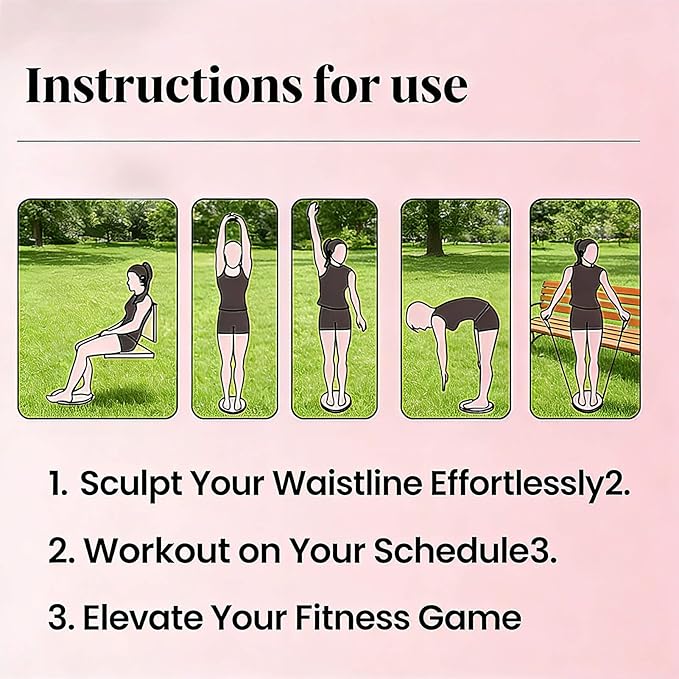 2026 Upgraded Waist Twister Machine with Arm Bands & Soothing Foot Massage – Home Machine Featuring Flex Disc for Core | Portable Waist Sculptor Board & Twist Exercise Platform for Body Toning