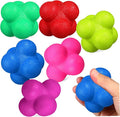 Happyyami 6pcs Reaction Balls Bright Colors Hexagonal Reflex Balls Sports Exercise Tool Hand-Eye Coordination Training