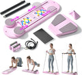 Maksone Pilates Board, Foldable Reformer Training Set, 6-in-1 Versatile Kit with Auto-Rebound Ab Roller, Home Core Workout Equipment, Tone Your Abs and Achieve a Sleek Figure
