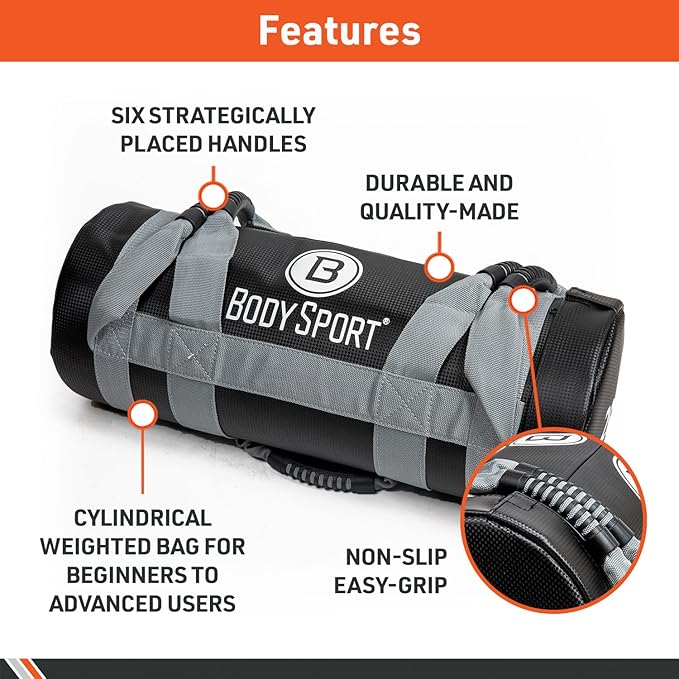 Body Sport Weight Weight Training Bags – Heavy Duty Weighted Bag for Fitness, Conditioning and Training