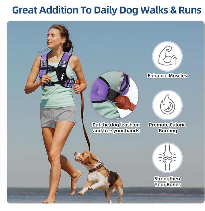 Sportneer Weighted Vest Woman: 8lb/12lb/15lb/20lb/25lb Weight Vest for Walking with Phone Bag, Adjustable Women Weighted Vest for Running Rucking Vest for Jogging Strength Training Weight Loss