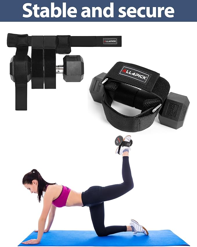Dumbbell Foot Attachment for Leg Extension, Curls & Hip Flexor Raises, Portable Monkey Foot Alternative Ankle Strap for Tibialis Training,Ankle Dumbbell Attachment