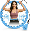 Weighted Hula Circle with 26/32 Links(56-66 Inch) for Adults Weight Loss, Infinity Fitness Hoop Plus Size, for Women Smart Exercise Equipment