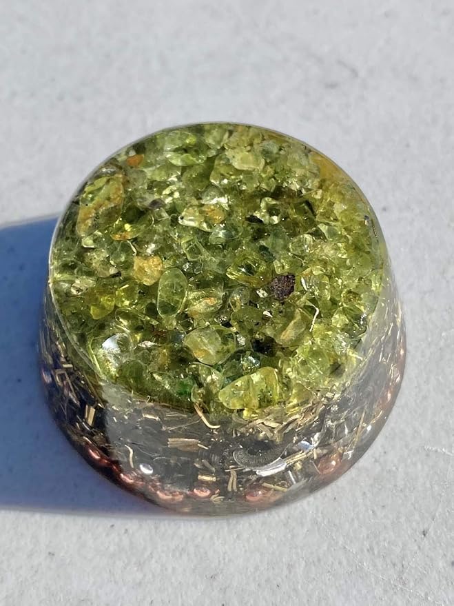 Peridot Orgone Generator Energy Accumulator 7.83Hz/432Hz/528Hz/Advance Harmonics Many Beautiful Ingredients! (Peridot)