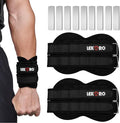 Ankle Weights Wrist Weights for Men Women, 1 Pair Adjustable Removable Steel Weighted Plates Arm Leg Weights for Walking Running Pilates, Fitness Weights