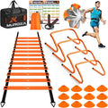 Agility Ladder, Agility Speed Training Equipment Set, 20ft Speed Ladder, 12 Soccer Cones, 4 Hurdles, Jump Rope, Running Parachute, Soccer Football Basketball Training Equipment Accessories