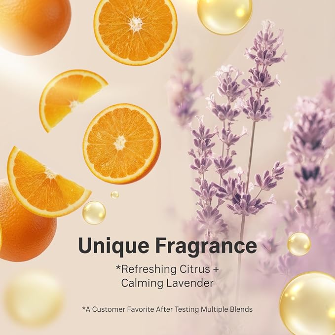 Aromatherapy Massage Oil - Lavender Oil & Orange 10 Fl Oz - Thai Body Oil for Massage Therapy with Jojoba, Avocado, Argan, Aloe, Almond - Relaxing Body Care & Self-Care