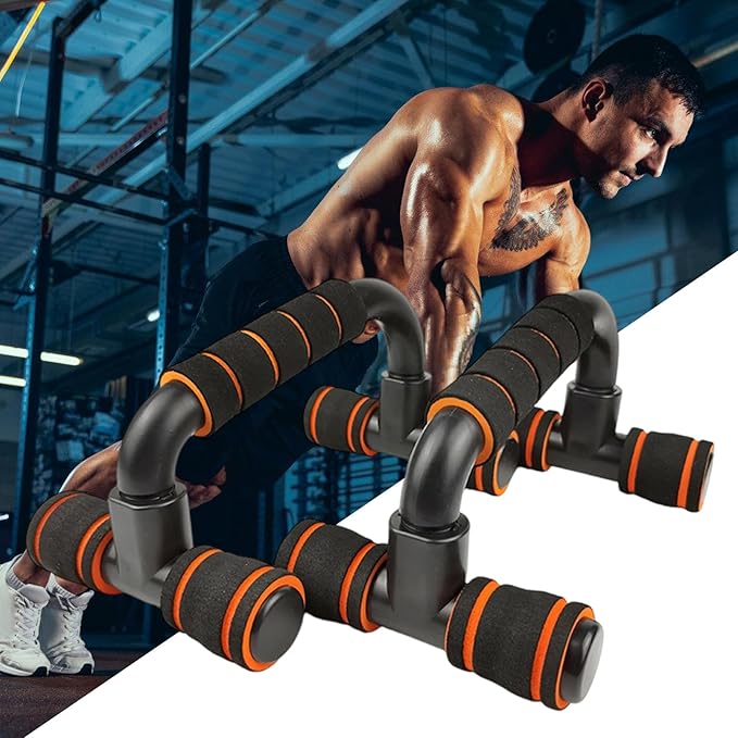 Professional Push Up Stands H Type Construction for Increased Ranges of Motion in Strength Training Exercises Regulable Push Up Platforms