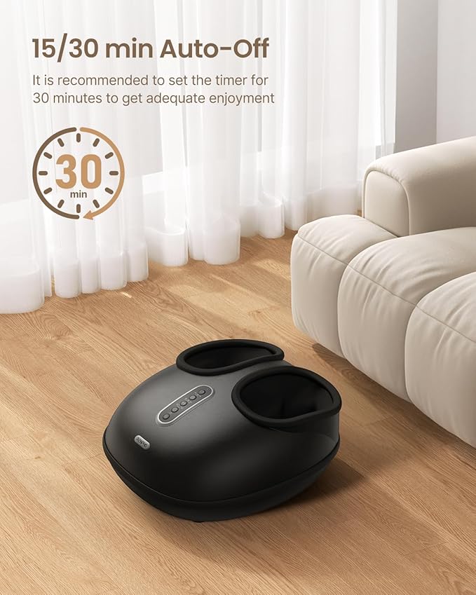 RENPHO 2026 [Upgraded] Foot Massager with Heat, FSA Eligible Shiatsu Foot Massager for Plantar Fasciitis, Deep-Kneading, Air Squeezing Feet Massager, Valentines Day Gifts for Women Men, Size 12 DG