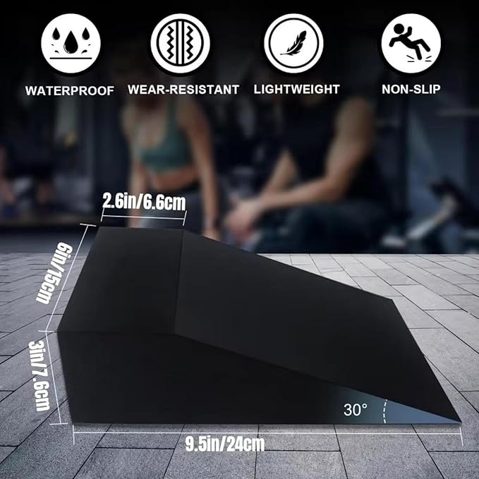 2 Pieces Squat Wedge Block EVA Foam Wedge for Bodybuilding Weightlifting