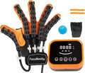 Rehabilitation Robot Gloves Equipment for Stroke Recovery, Hand Strength Exercise, and Adaptive Training Hemiplegic Finger with USB Chargeable Orange (Size XL,Right Hand)