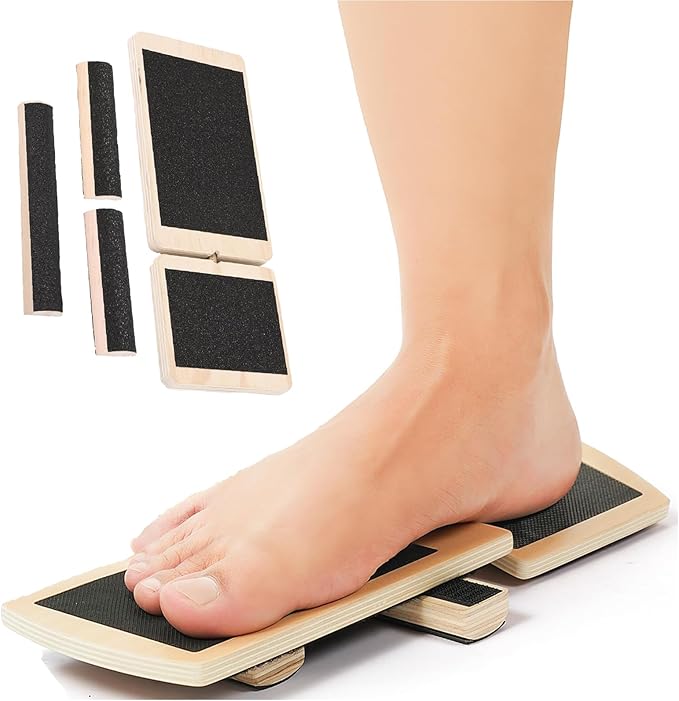 Ankle Balance Board - Single Foot Balance Board, Sprain Exerciser, Non-Slip Wood Ankle Foot Strengthener for Plantar Fasciitis Relief/Physical Therapy/Posture Correction/Balance Training