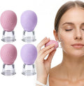 4 Pcs Facial Cupping Therapy Set, Silicone Face Cupping Kit for Massage, Anti Cellulite Cup Massage Tool Vacuum Suction Cup for Eye Face Vacuum Massager