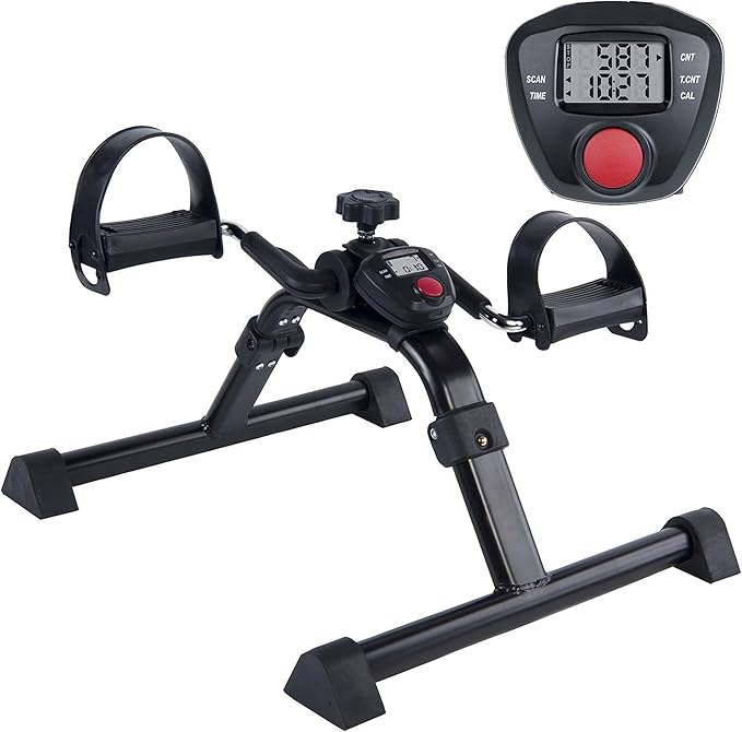 Vaunn Foldable Compact Professional Wrist Arm Leg Strengtheners Pedal Exerciser with Electronic Display for Indoor Exerciser and Physical Therapy