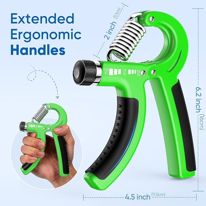 FitBeast Grip Strength Trainer 2 Pack – Adjustable Hand Grip Strengthener for Strength Training & Rehabilitation, 10-132 lbs Resistance Forearm Strengthener, Ideal for Athletes, Rehab, Office