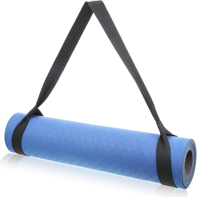 Black Yoga Mat Carrier, Multi-purpose Strap for All Mat Sizes, Easy-Cinch Yoga Mats Holder for Carrying and Organizing, Adjustable Straps Hands-Free - (Mat Not Included)