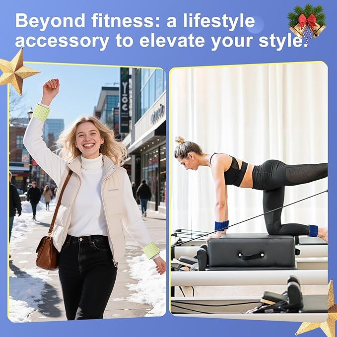 2025 Upgraded Magnetic Ankle Weights for Women, Wrist Weights,Silicone (Waterproof), Non-Slip, Easy Wear, Adjustable (Men & Women), Ideal for Jogging/Yoga/Pilates & More, Great Gift.（2 Pack）