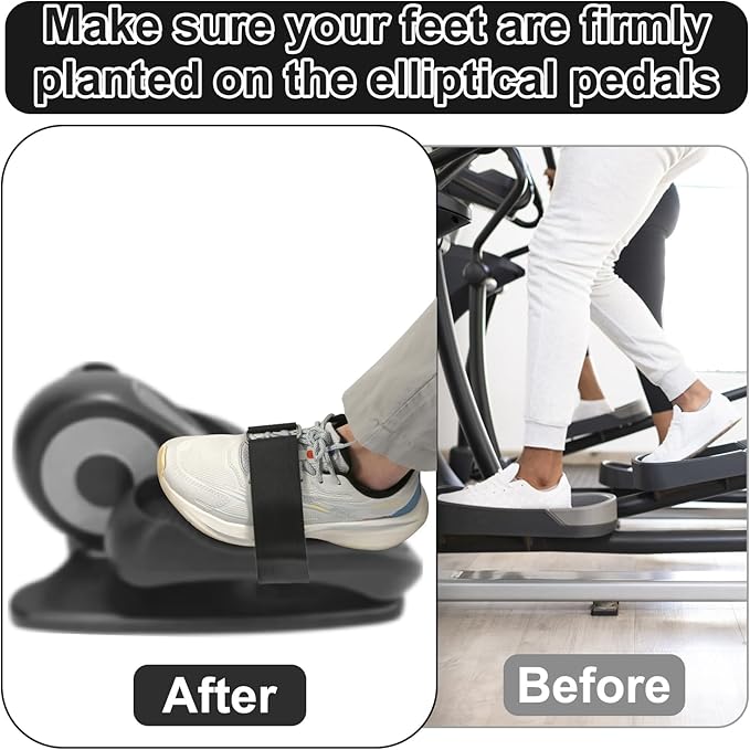 2pcs Ellipse Leg Exerciser Machine Pedal Straps, Traction Bands for Under Desk Elliptical Peddler Foot Exercises Machine Band Replacement for Seniors Fitness Home Office Accessories