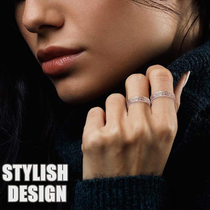 Pure Copper Ring for Women, Magnetic Rings with Powerful Magnets(Copper Ring 2A)