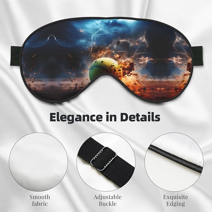 Lightning Tennis Head-Mounted Double-Sided Light-Blocking Sleeping Eye mask to Protect Eyes and Relieve Eye Fatigue