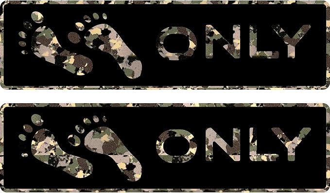 Naked Feet Only Step Pads Non-Slip EVA Foam Step Pad for Boat Gunwales & Ladders, 6mm Brushed Marine Grade Anti-Skid Adhesive Pads (Pair) SeaDek Technology - Black/Army Camo