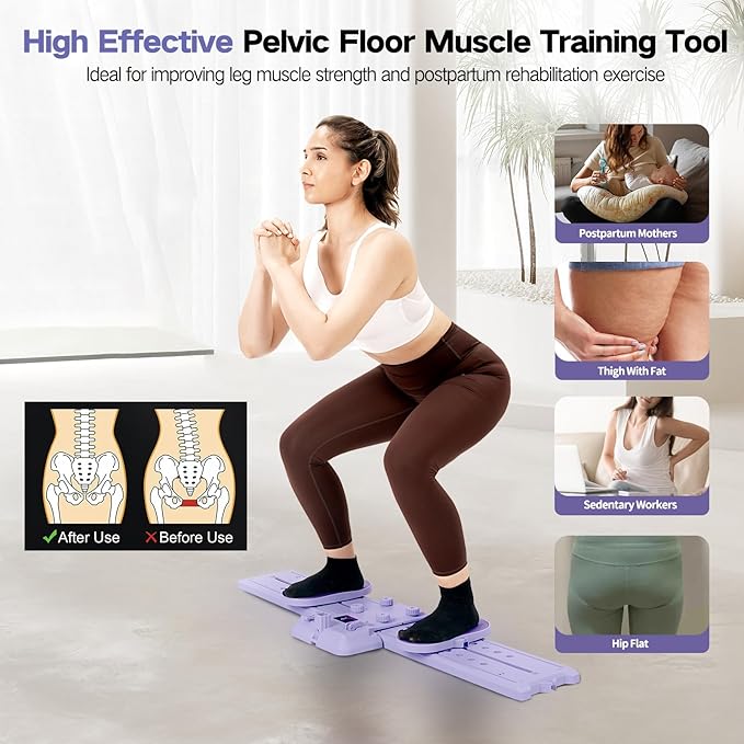 KESHWELL Ab Machine,Thigh Leg Exerciser,Sit Up Exercise Equipment for Man & Women,Pelvic Floor Exercise Devices for Home,Multifunctional Workout Equipment with Resistance Bands for Weight Loss