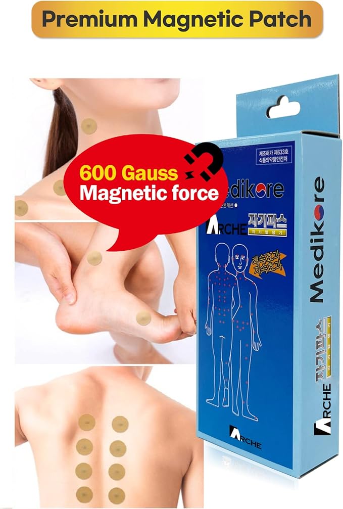 100pcs ACU-Magnetic Patches Healing Tip Magnet Pain Relief Like Acupuncture Pre-Attached to Plasters for Shoulder Wrist Neck arm Leg Back