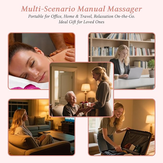 GSHOW Scalp Massage Tool - 21 Long Rounded Teeth Resin Manual Handheld Massager for Lymphatic Drainage & Cellulite Massage - Full-Body Gua Sha Comb for Men Women