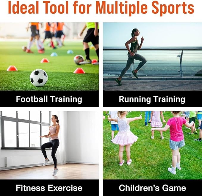 Japard Hex Agility Rings for Speed Training & Agility Footwork Training Speed Hurdles Ladder with Carrying Bag