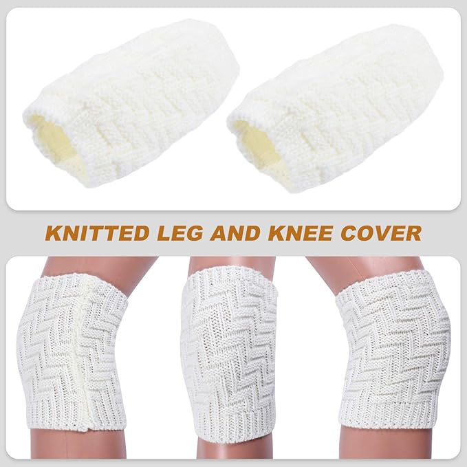 PRETYZOOM Non-Slip Knee Pad Support Protector Thickening Warm Knee Sleeve Soft Breathable Compression Wrap for Running Cycling Fitness 6.88X4.33In