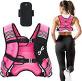Sportneer Weighted Vest Woman: 8lb/12lb/15lb/20lb/25lb Weight Vest for Walking with Phone Bag, Adjustable Women Weighted Vest for Running Rucking Vest for Jogging Strength Training Weight Loss