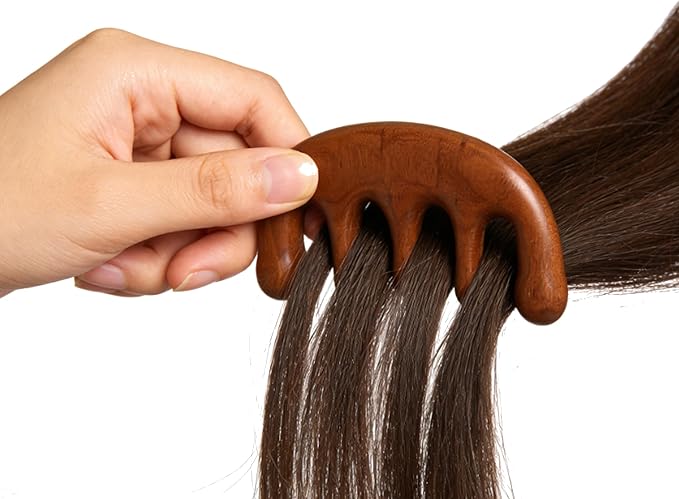 Wooden Scalp Massager | Premium Hair Care Tool Scalp Massager for Hair Growth, Manual Handheld Design, Portable for Home Spa & Stress Relief | Gentle Scalp Care