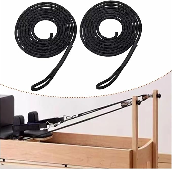 Pilates Reformer Pull Rope Belt Hardware Professional Strap,Compatible For Seated Balance Exercise Equipment Core Bed Accessories(2.78M Black)