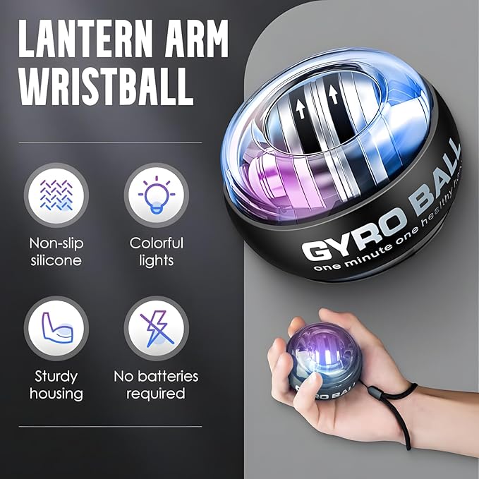 Vital Wrist Ball 2026,Torque Ball Hand Exerciser,l,Enhance Grip Strength,Hand Strengthening Devices With Led Lights For Strengthen Arms,Bones And Muscles,Joint Relief,Red Gyro Bal