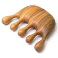 Wooden Scalp Massager Comb, Green Sandalwood Handmade Massage Comb for Hair Growth and Scalp Relax, Loc Comb for Sisterlocks, Head Massager for Women Men, Unique Natural Aroma - Size S