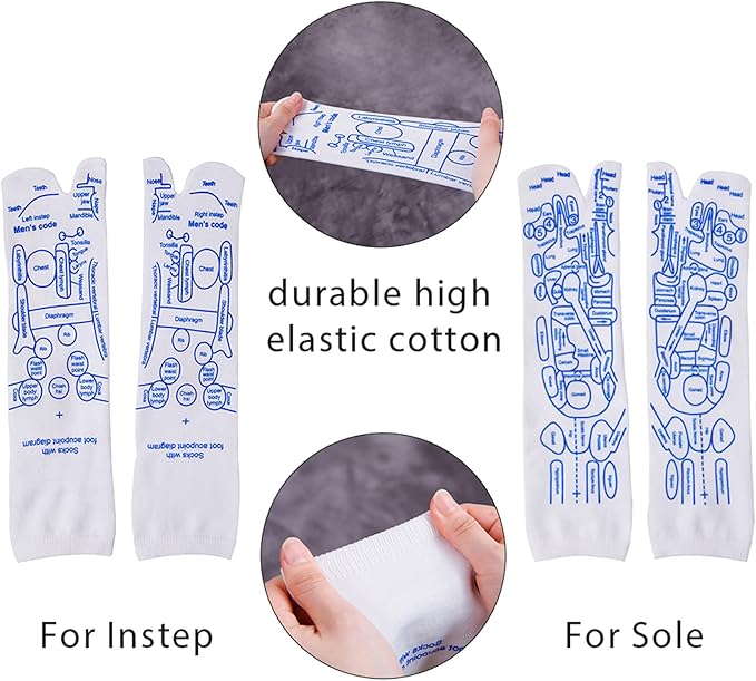Broman Reflexology Socks with Trigger Point Massage Tool, Foot Pain Relief Remedy for Foot Massage,Men's Size
