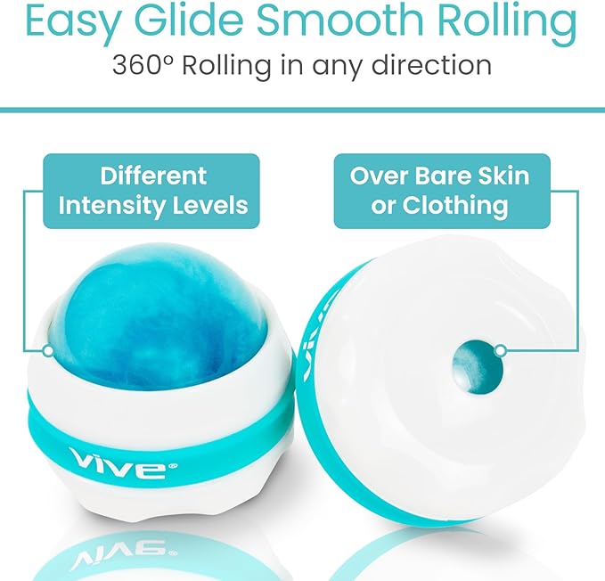 Vive Massage Roller Ball - Manual Massage Therapy & Relax Tool for Sore Muscles, Joint Pain Relief, Relaxing, Full Body Deep Tissue for Arms, Legs, Back, Foot, Shoulders, Trigger Point