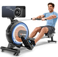 Rowing Machine for Home, Magnetic Rower Machine, 350 LB Weight Capacity, 16-Level Silent Resistance Row Machine for Gym Exercise Full-Body Workout Compact Rower with LCD Monitor Tablet Holder