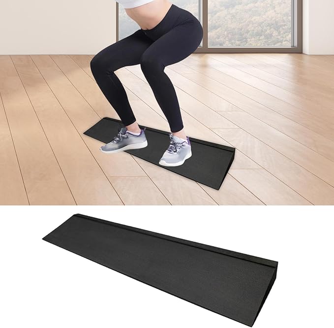 Qianly Squat Wedge Block Calf Stretcher EVA Foam Heel Elevated Squat Slant Board for Strength Pushup Fitness Improve Mobility Yoga
