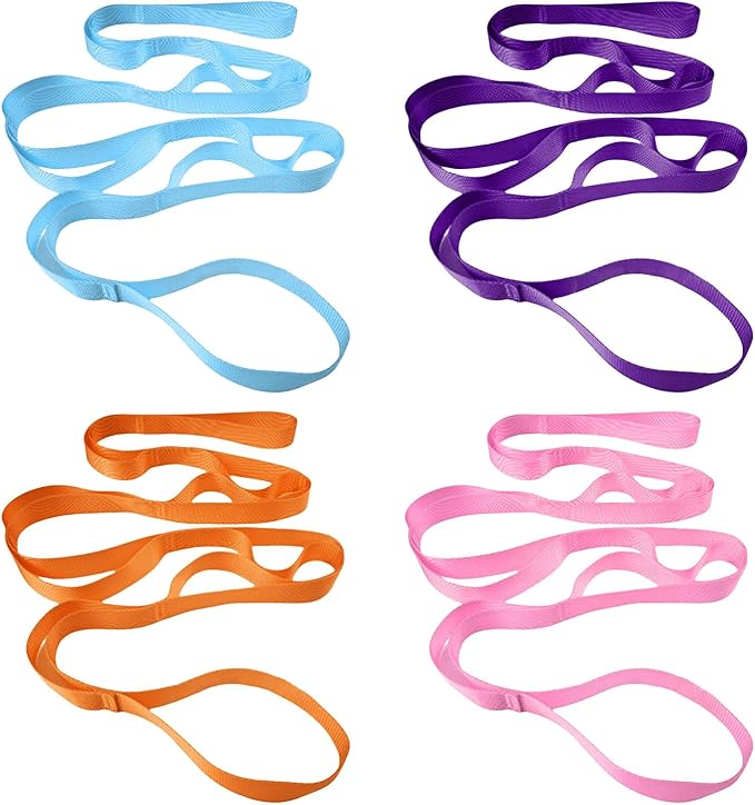 10 Loop Not-Elastic Pilate Stretch Band Stretching Strap Pilate for Home Exercise Workout Pilates and Gymnastics Stretching Yoga
