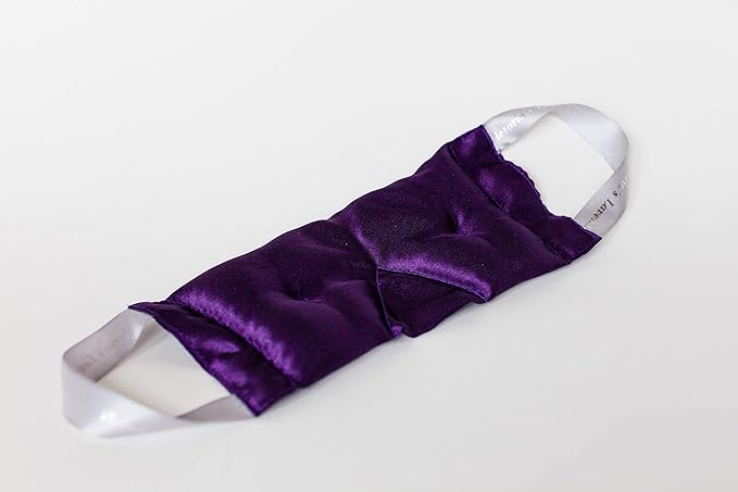 Victoria's Lavender Luxury Aromatherapy Lavender Eye Mask - Ideal for Hot or Cold Applications, Weighted Eye Compression, Meditation Silk Mask, Made in The USA (Colors May Vary)