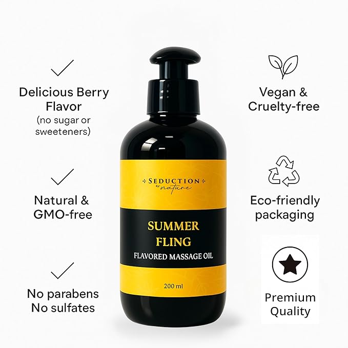 Vegan Massage Oil for Body – Plant-Based Body Oil for Moisturizing, Relaxation, Deep Tissue and Aromatherapy Massage