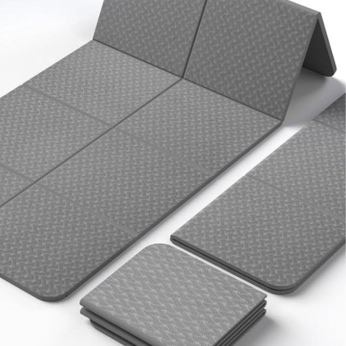 Travel Pilates Mat Nonslip Foldable Gym Workout Mats Fitness Training Pilates Exercise Mat for Women Sports Exercise and for Women