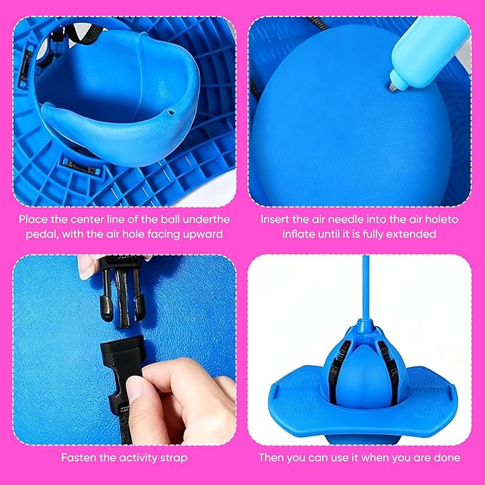 2026 Balance Jumping Ball, Balance Pogo Ball, Pogo Jumper with Handle and Ball Pump, High Jump Toy Bounce Jump Trick Board Pogo Bouncing Ball Safe and Fun Pogo Stick for Adults