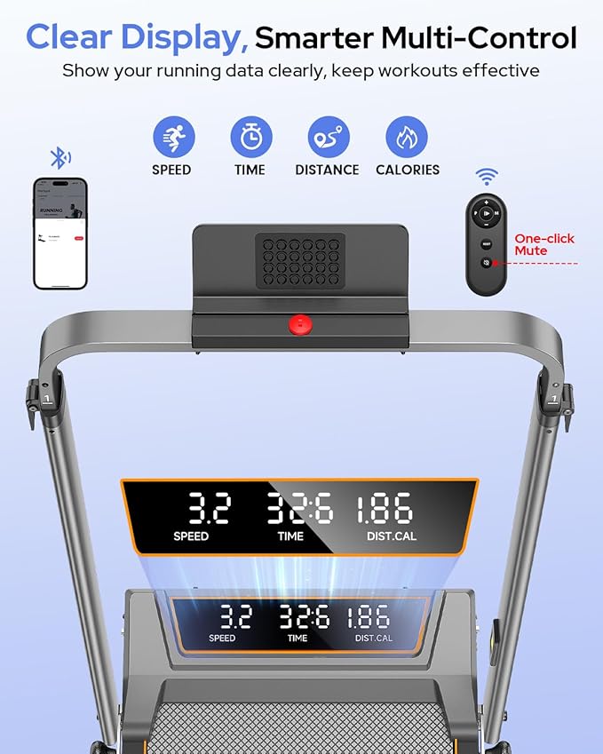 Treadmill Walking Pad with 12% Incline & Height Adjustable Handle Bar, Trisomy 4 in 1 Walking Pad with Handle Bar, 350LBS Foldable Walking Pad Treadmill with Incline for Home, 3.5HP Small Treadmills