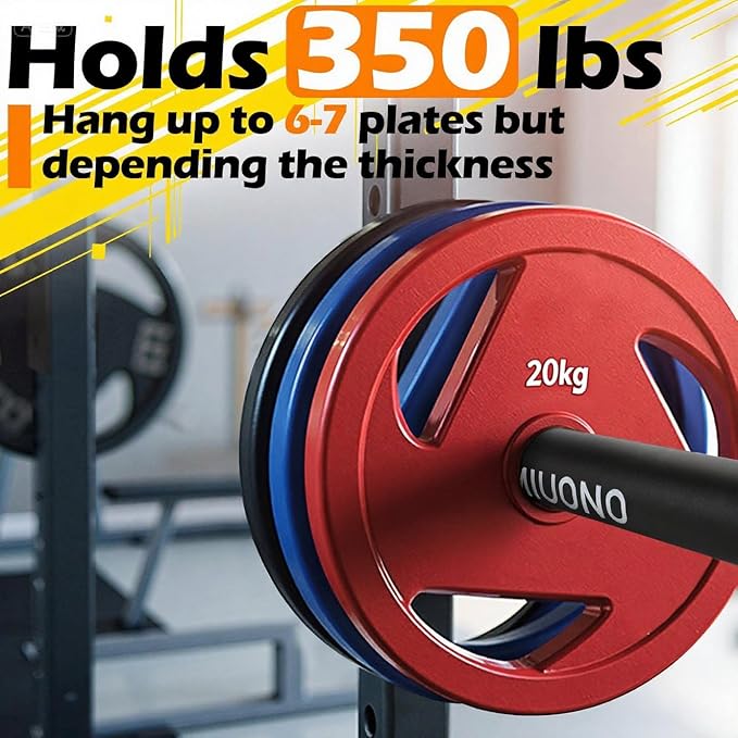 Weight Plate Holder, Weight Plate Rack Storage for 2X2 Power Rack Attachments, Extended Version Hang More 2" Weight Plates