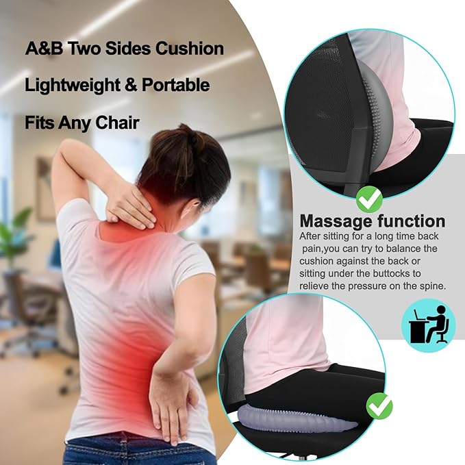 Wobble Cushion Core Balance Disc, Wiggle Seat for Sensory Kids to Stay Focused, Non-slip Balance Pads with Inflation Pump for Physical Therapy & Core Strength